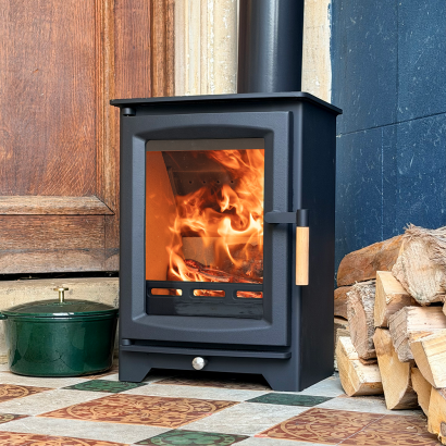 Tiny Space - Ecosy+ Hampton 4 Wood Burning Stove - Defra Approved 